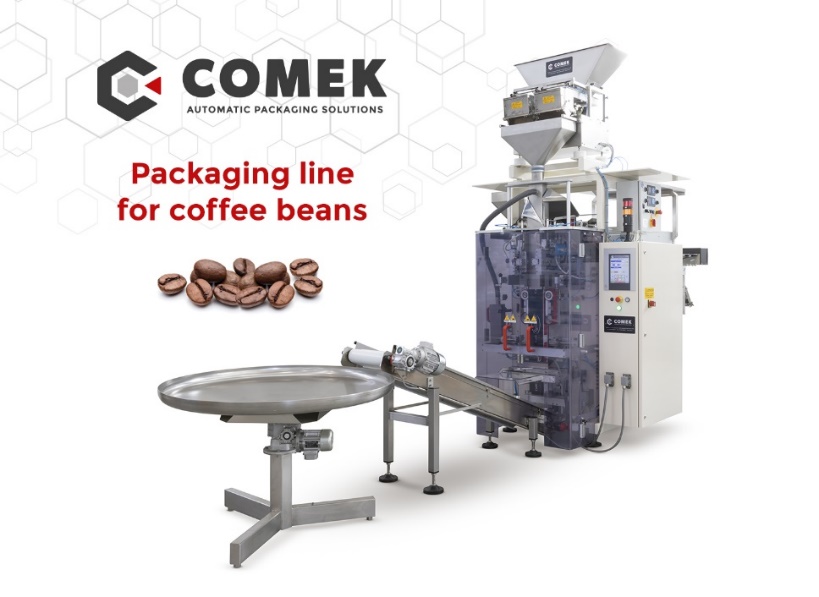 Linea di confezionamento Comek per caffe Linea di confezionamento Comek per grani di caffè